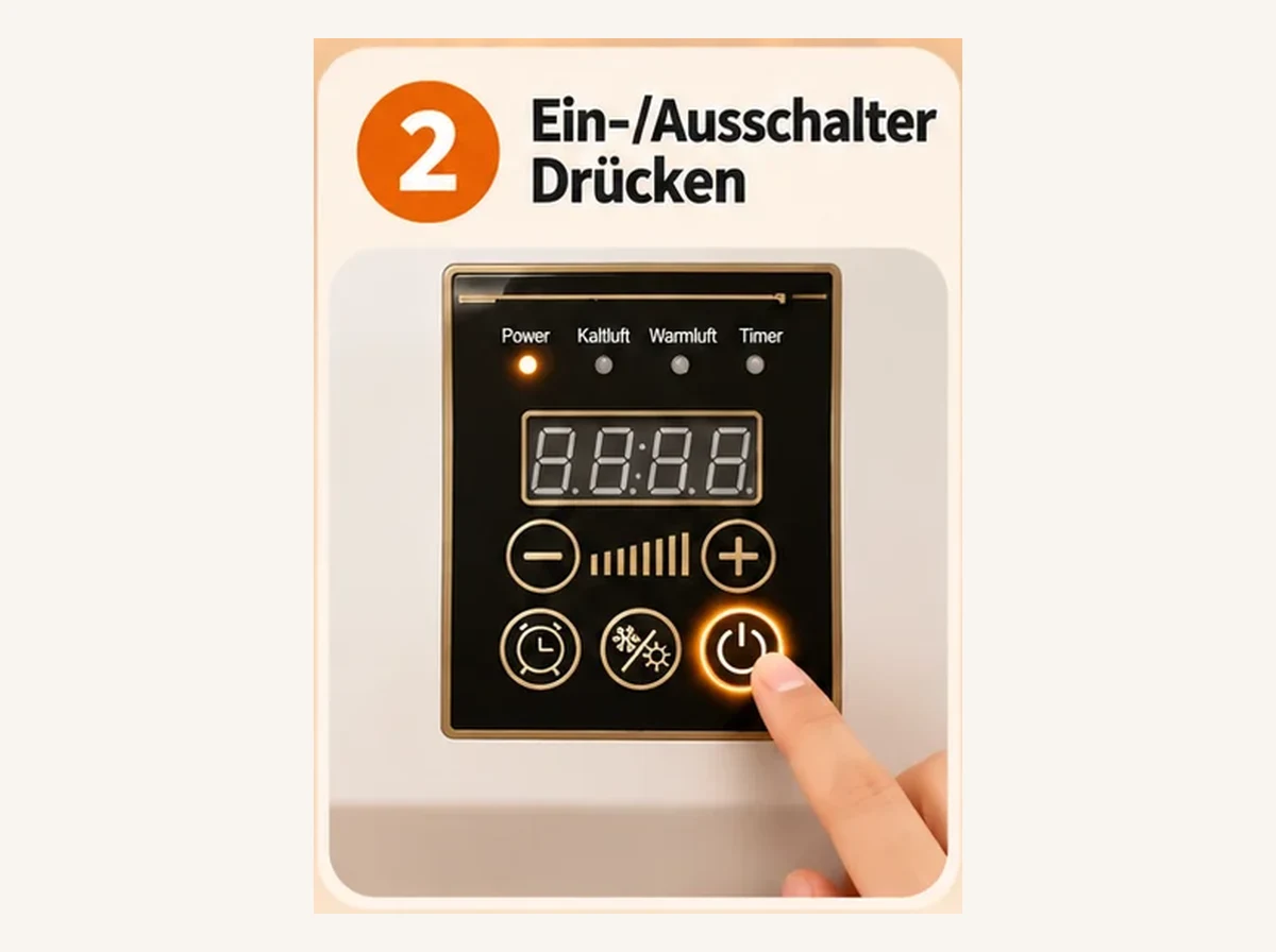 Ein-/Ausschalter drücken